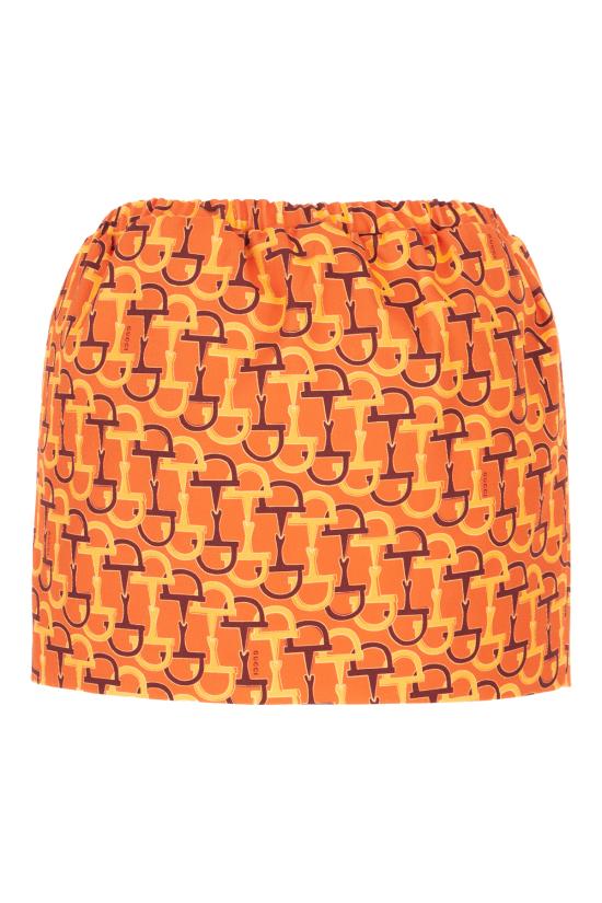 25SS 구찌 숏 스커트 832799ZAS9N 7033 FANTASIA ARANCIONE - GUCCI