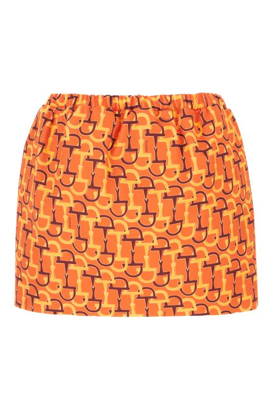 25SS 구찌 숏 스커트 832799ZAS9N 7033 FANTASIA ARANCIONE