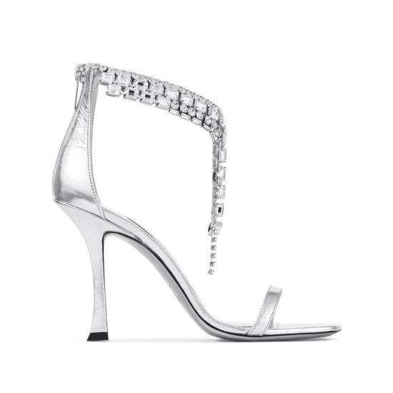 25SS 지미추 VERITY SANDAL BYK SILVE SILVER