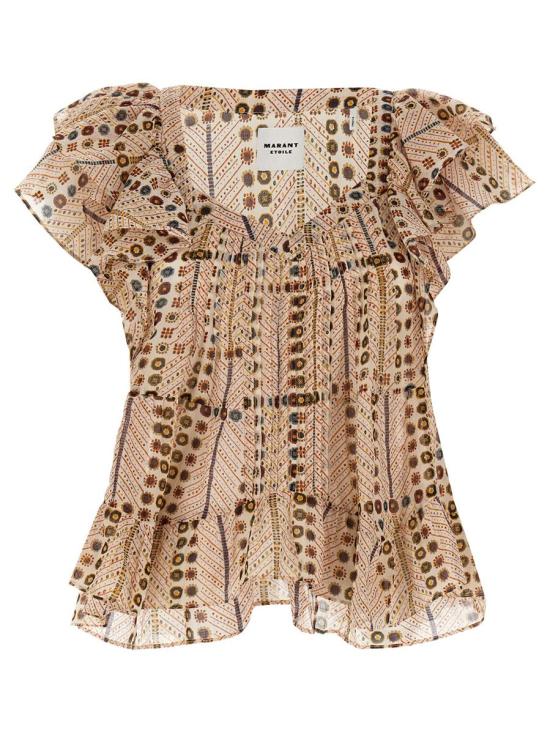 25SS 이자벨마랑에뚜왈 긴팔 티셔츠 HT0033FBC1J19E23EC Beige