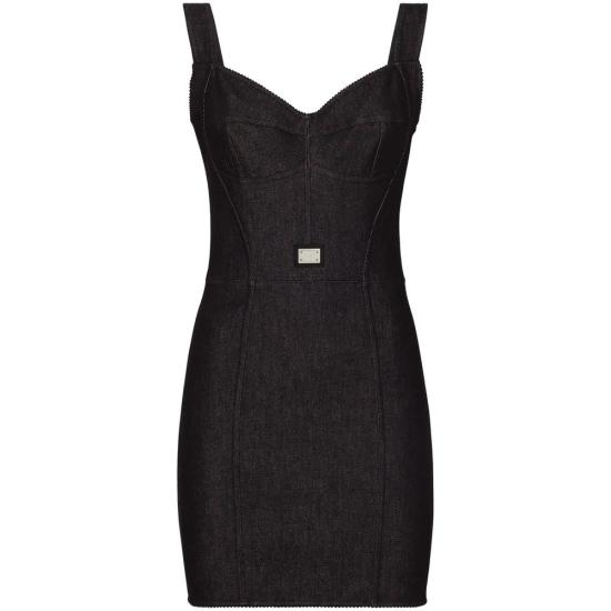 24FW 돌체앤가바나 미디 원피스 F63G8D G8LT2 S9001 Black