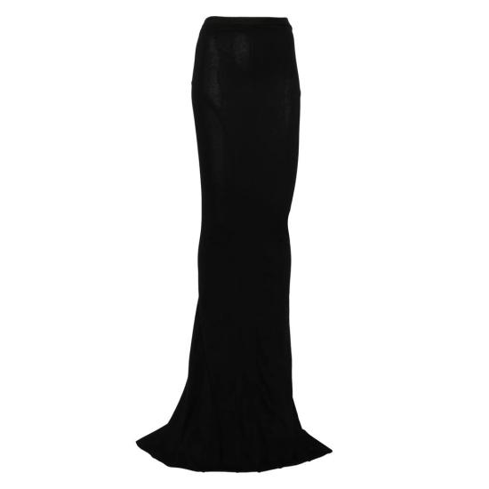 25SS 릭 오웬스 롱 스커트 RO01E7378 JA 09 Black