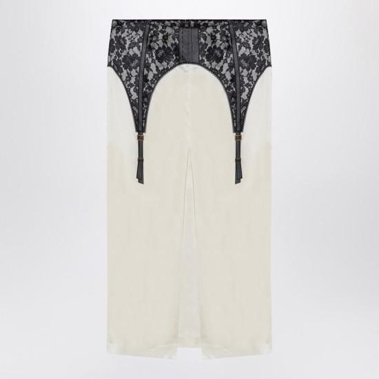 24FW 모스키노 숏 스커트 A01075457 P MOSCH 1004 WHITE - MOSCHINO