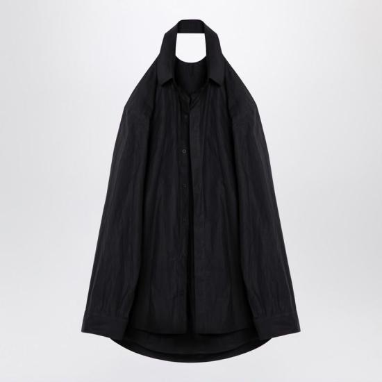 24FW 발렌시아가 미디 원피스 809049TNM60 P BALEN 1000 Black