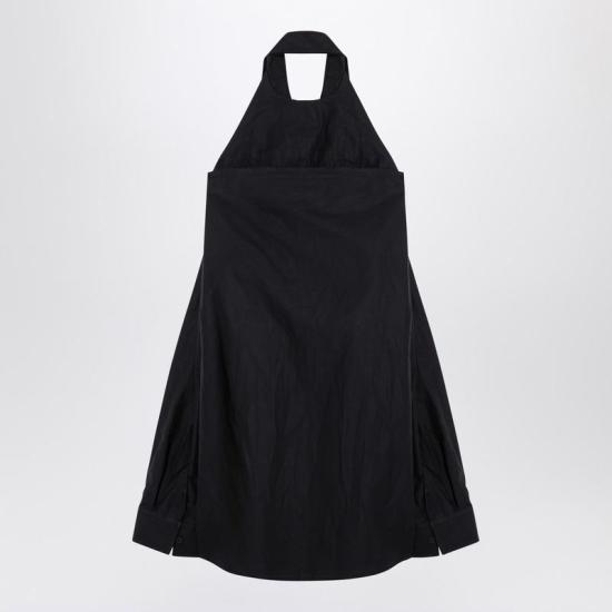 24FW 발렌시아가 미디 원피스 809049TNM60 P BALEN 1000 Black - BALENCIAGA