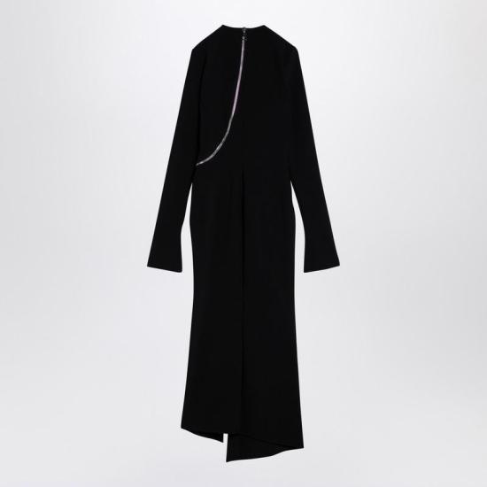 24FW 디 아티코 롱 원피스 248WCM158E100 P ATTIC 100 Black - THE ATTICO