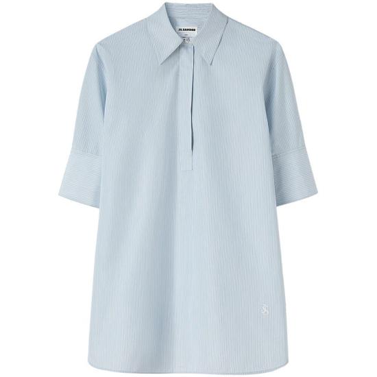 25SS 질샌더 블라우스 J45178 J05DL0105 134 WHITE