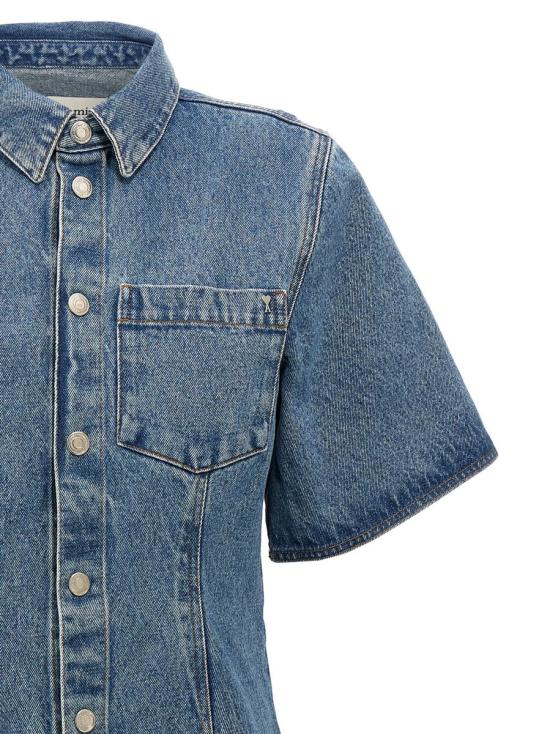 25SS 아미 숏 원피스 FDR404DE0046480 BLUE - AMI