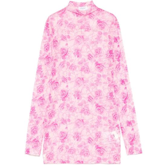 25SS 오프화이트 미디 원피스 OWDB540S25JE R001 3C01 PINK