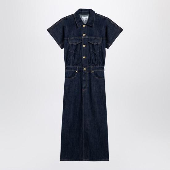  가니 미디 원피스 J14396768 O GAN 077 BLUE