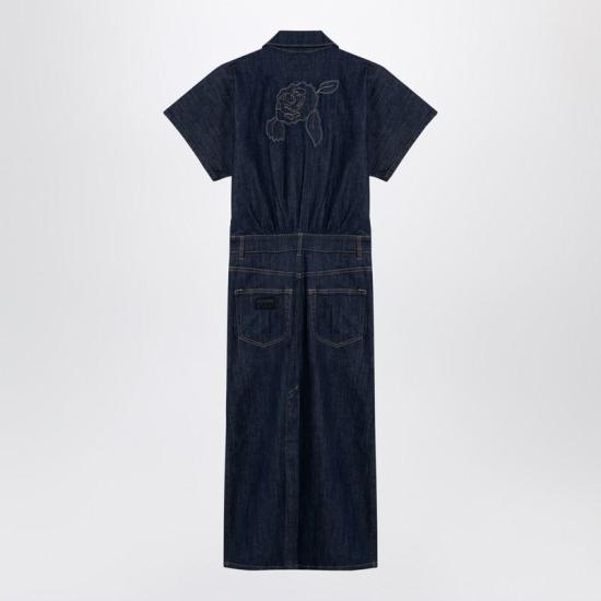  가니 미디 원피스 J14396768 O GAN 077 BLUE - GANNI