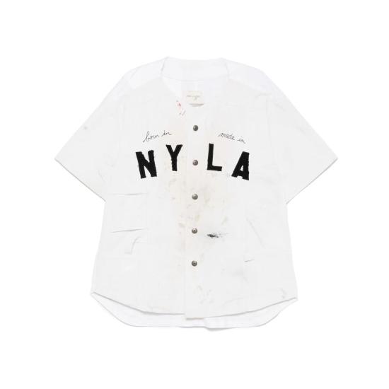 25SS 그렉로렌 반팔 셔츠 KM110 IVORY Beige