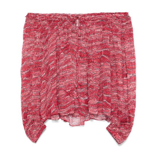 25SS 이자벨마랑에뚜왈 긴팔 티셔츠 C1J07E HT0346FB 70RD RED