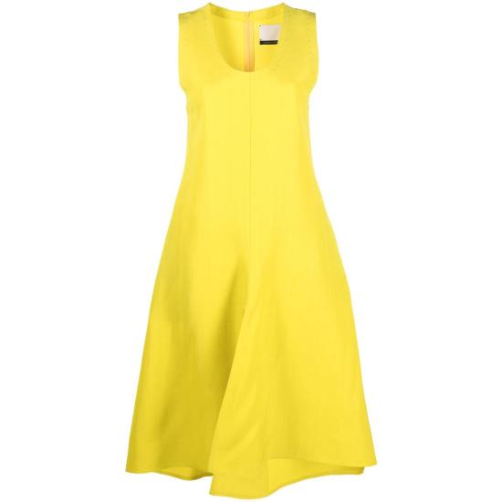  칼카테라 미디 원피스 T18 TEX05 YELLO YELLOW