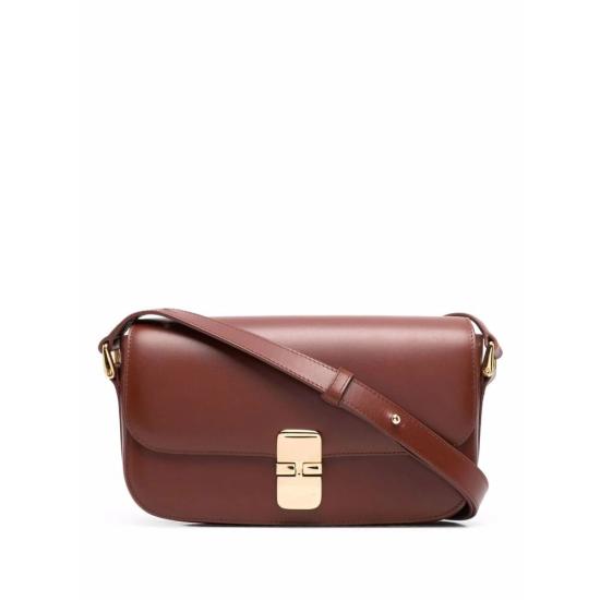 25SS 아페쎄 브라운 그레이스 바게트백 가방 PXBMW F61615 CAD BROWN