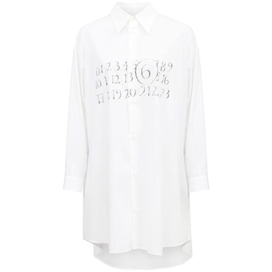 25SS MM6 메종마르지엘라 미디 원피스 M35152 S52CT0787 100 WHITE