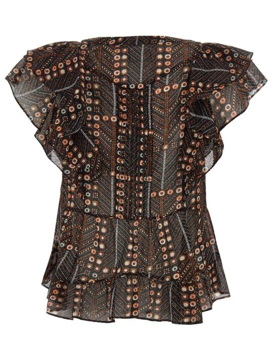 25SS 이자벨마랑에뚜왈 긴팔 티셔츠 HT0033FBC1J19E02FK Black - ISABEL MARANT ETOILE