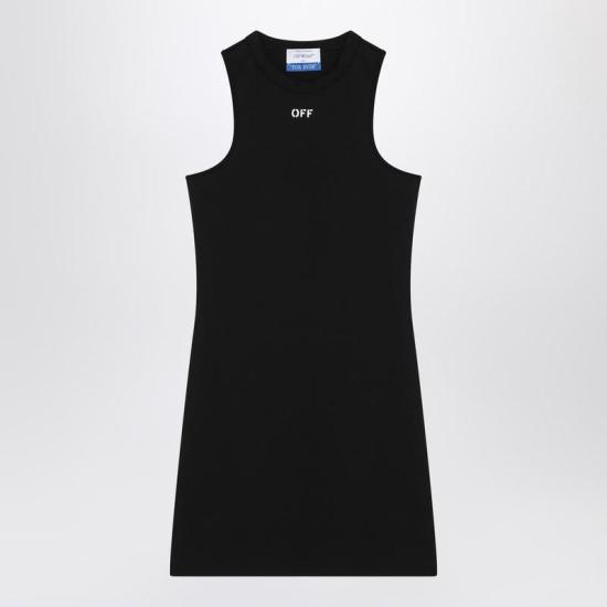 25SS 오프화이트 숏 원피스 OWDB463C99JER001 Q OFFW 1001 Black