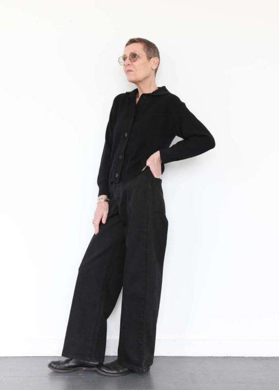  코우토우 데님 팬츠 세일러 진 블랙 데님 - KOWTOW