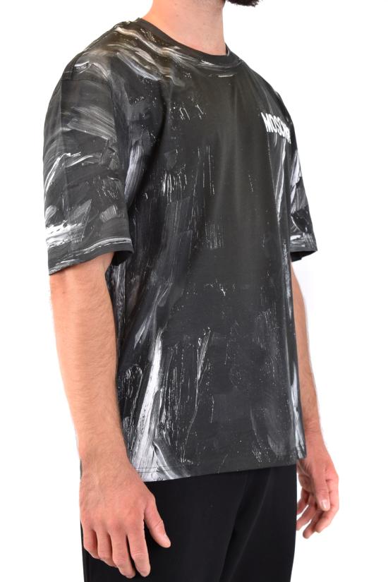  모스키노 반팔 티셔츠 Z A0708 5240 4555 NERO Black - MOSCHINO