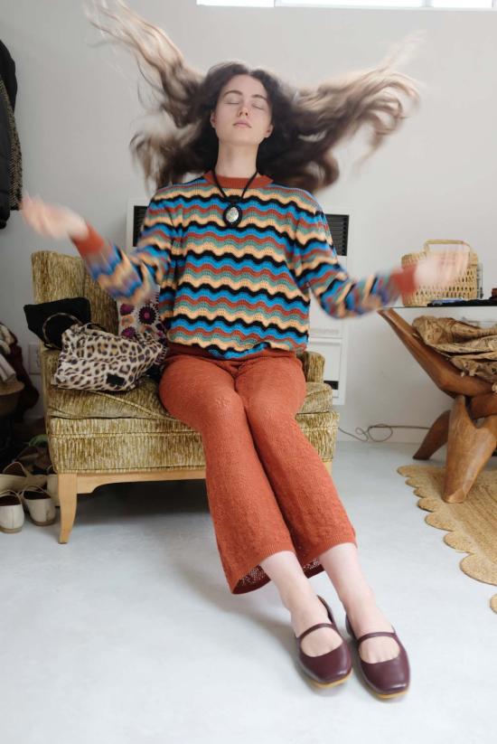  베클리나 뮬/슬리퍼 올리비아 플랫 엄버 - BEKLINA