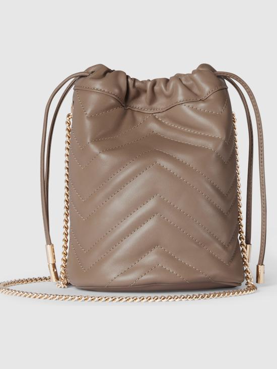  구찌 GG 마몽 미니 레더 버킷백 575163DTDHD1523 MARRONE DOM - GUCCI