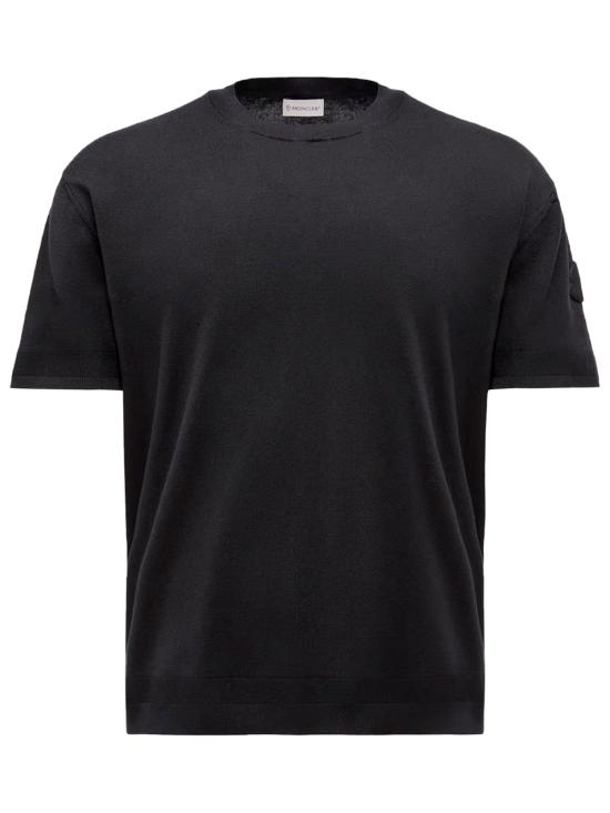 25SS 몽클레어 실크 앤 코튼 니트 반소매 티셔츠 9C00011 M6329 999