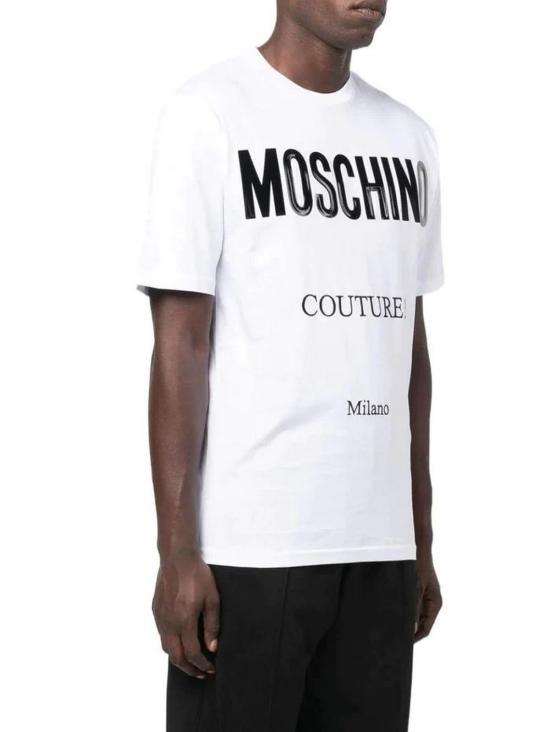  모스키노 반팔 티셔츠 ZZA0721 5241 1001 White - MOSCHINO