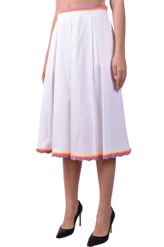  모스키노 롱 스커트 A0123 05291001 White - MOSCHINO