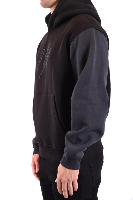  닐바렛 후드 티셔츠 NBV7JS206AV518S057 Black - NEIL BARRETT
