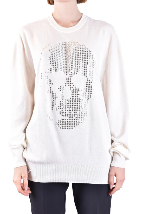  필립 플레인 스웨터 AACC WKKO0580 PTE003N01 White - PHILIPP PLEIN