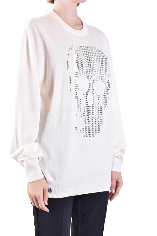  필립 플레인 스웨터 AACC WKKO0580 PTE003N01 White - PHILIPP PLEIN