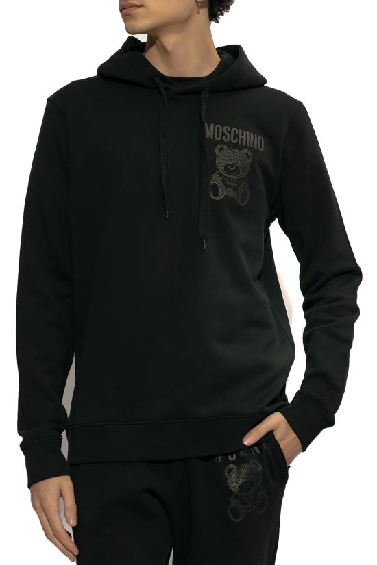  모스키노 후드 티셔츠 V1727 20281555 Black - MOSCHINO