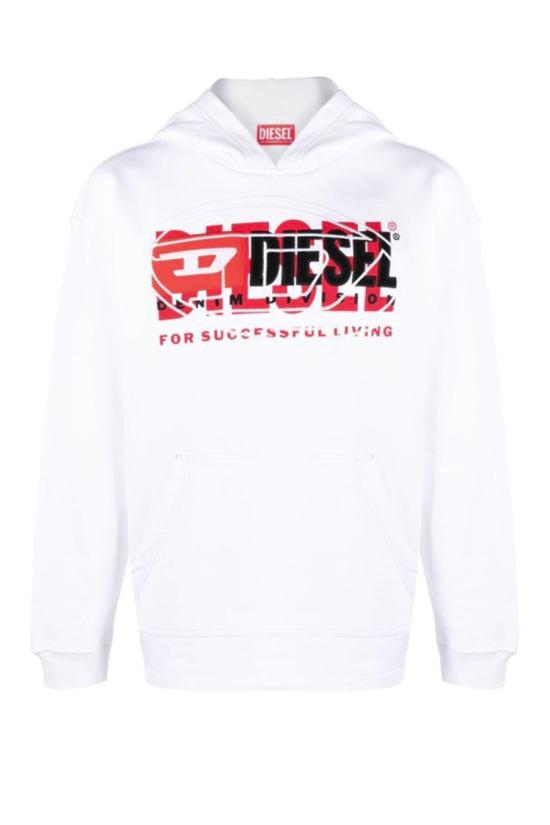  디젤 후드 티셔츠 A12153 0IAJH100 White