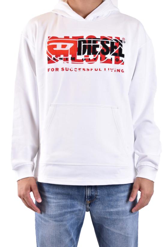  디젤 후드 티셔츠 A12153 0IAJH100 White - DIESEL