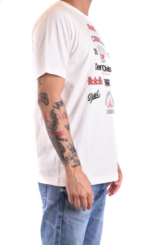  디젤 반팔 티셔츠 A13284 0QIAM141 White - DIESEL
