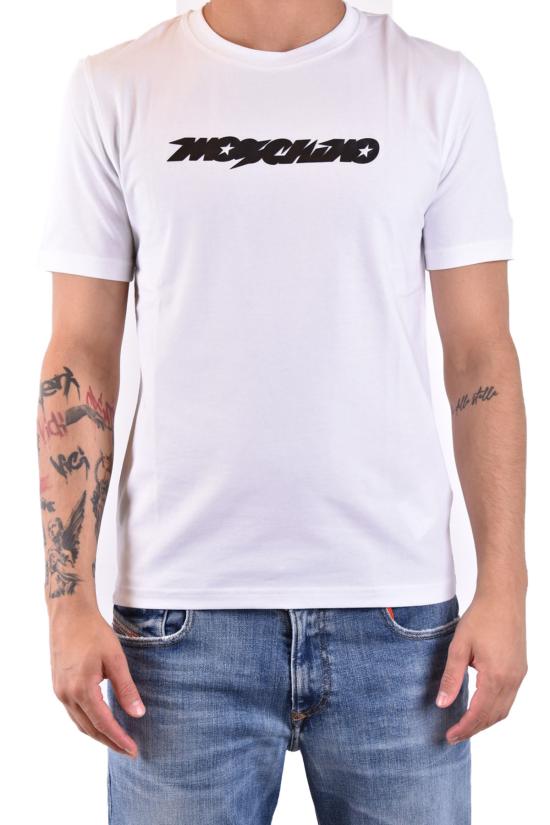  모스키노 반팔 티셔츠 A0718 20391001 White - MOSCHINO