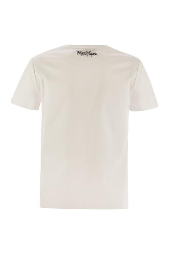 25SS 막스마라 스튜디오 반팔 티셔츠 2516941014600 014 WHITE - MAX MARA STUDIO