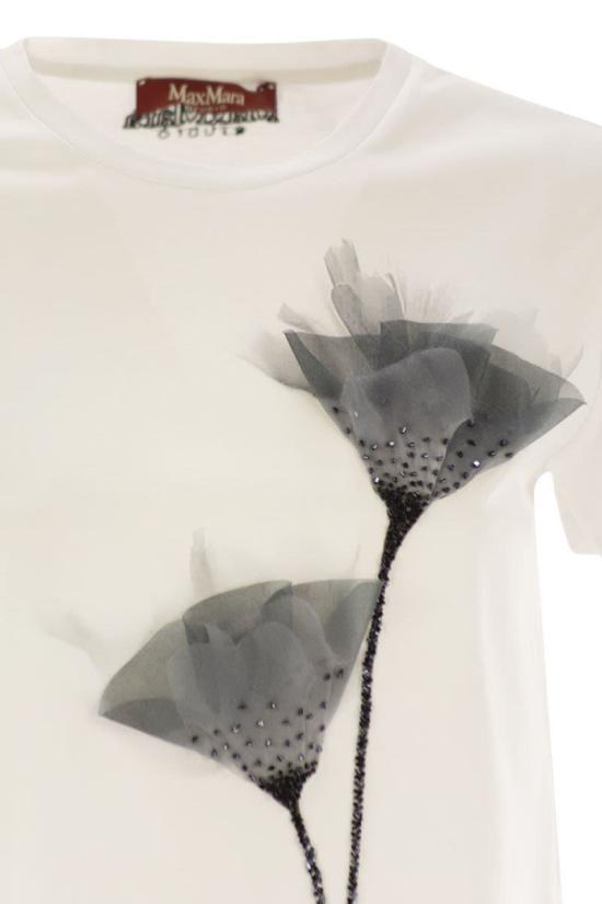 25SS 막스마라 스튜디오 반팔 티셔츠 2516941014600 014 WHITE - MAX MARA STUDIO