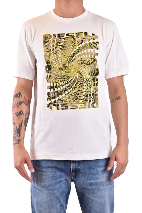  디젤 반팔 티셔츠 A12702 0QIAM141 White - DIESEL