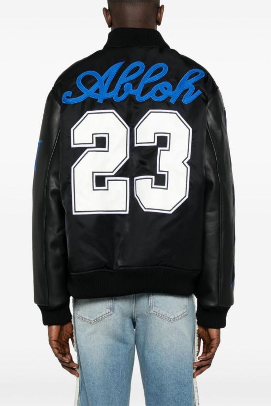  오프화이트 봄버 자켓 OMJA138S24LEA0021001 Black - OFF WHITE