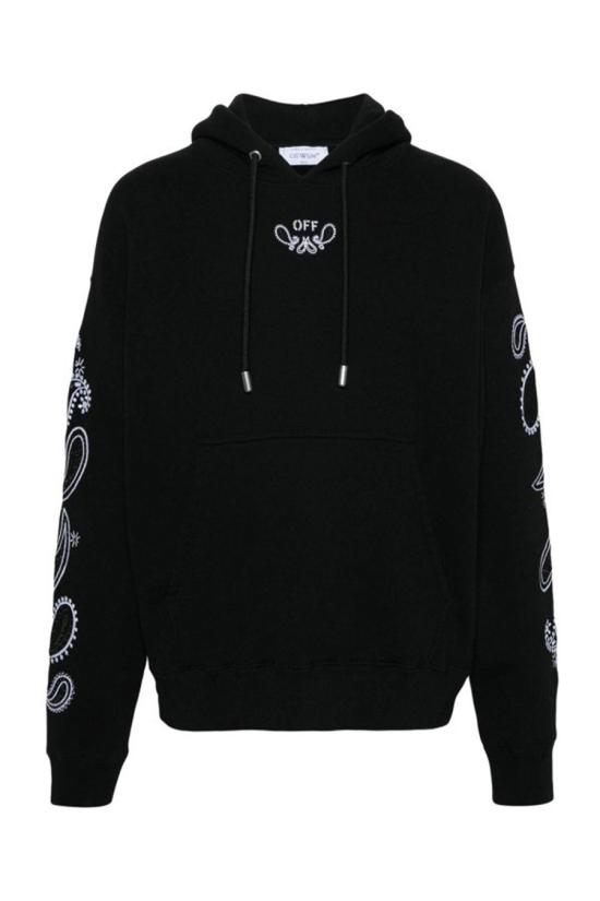  오프화이트 후드 티셔츠 OMBB085S24FLE0031001 Black