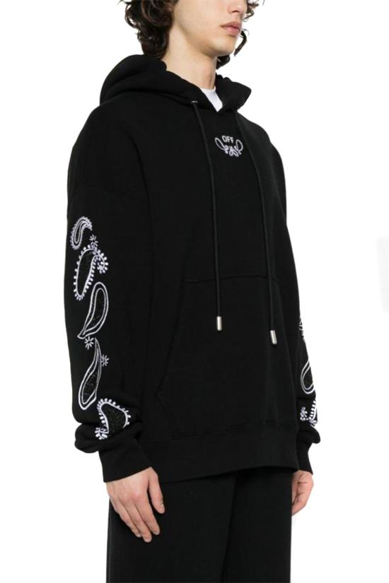  오프화이트 후드 티셔츠 OMBB085S24FLE0031001 Black - OFF WHITE