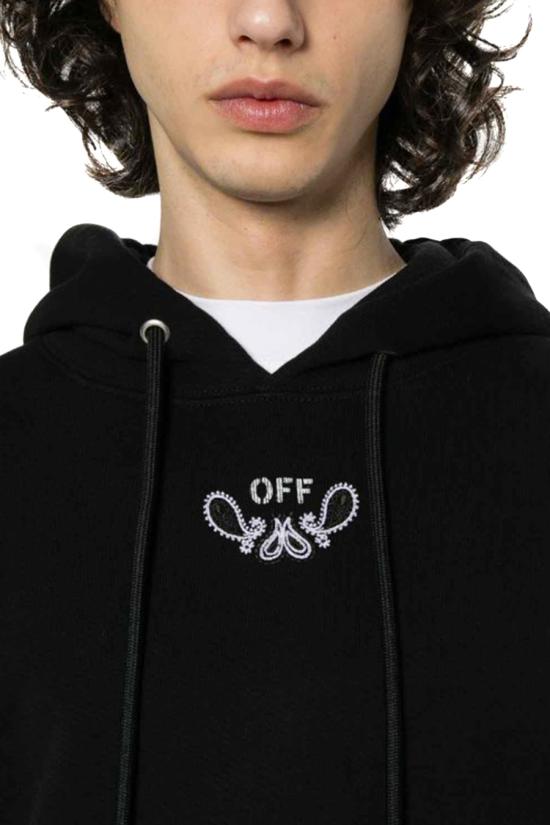  오프화이트 후드 티셔츠 OMBB085S24FLE0031001 Black - OFF WHITE