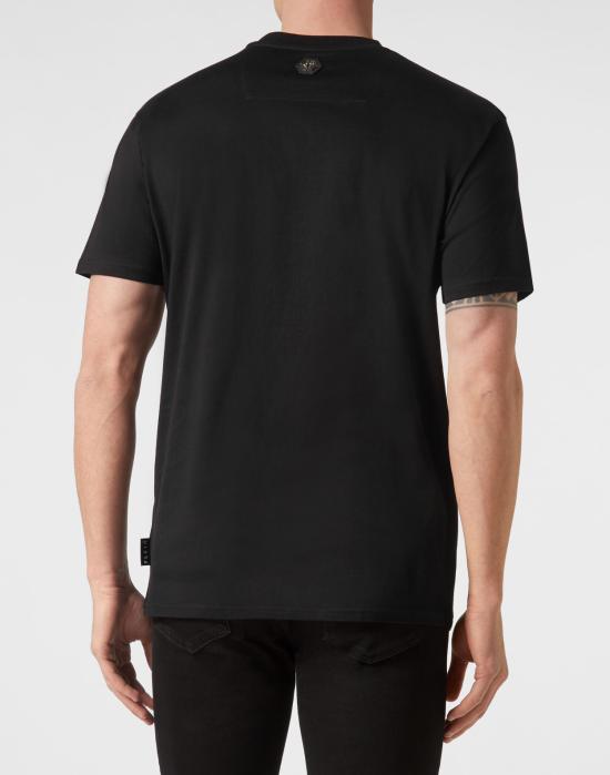  필립 플레인 반팔 티셔츠 FACC MTK6400 PJY002N BLACK Black - PHILIPP PLEIN
