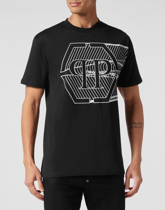  필립 플레인 반팔 티셔츠 FACC MTK6379 PJY002N BLACK Black - PHILIPP PLEIN