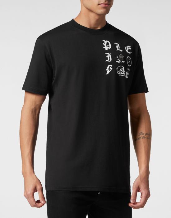  플레인스포츠 반팔 티셔츠 AACC MTK6632 PJY002N BLACK Black - PLEIN SPORT