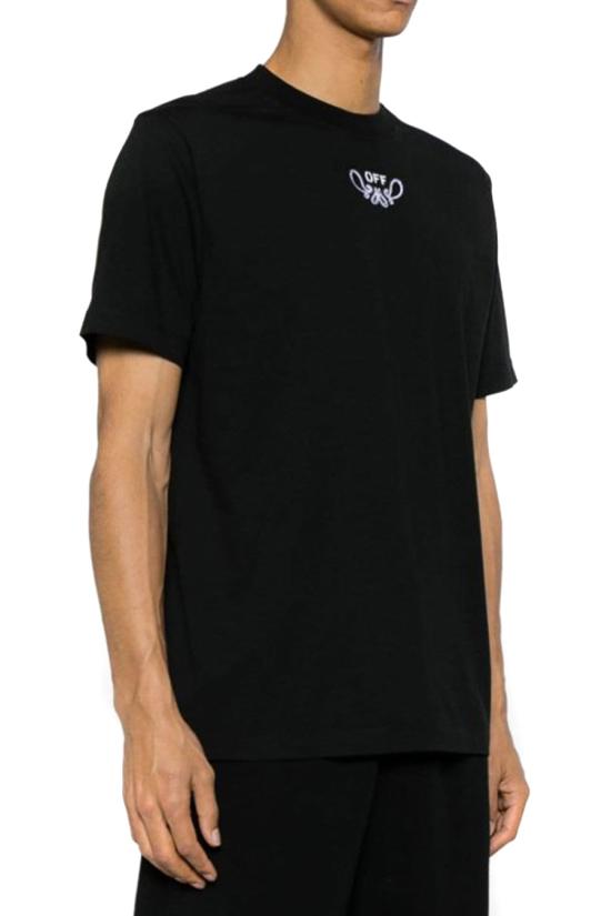  오프화이트 반팔 티셔츠 OMAA027S24JER001101 Black - OFF WHITE