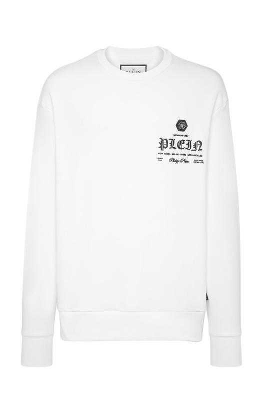  필립 플레인 긴팔 티셔츠 SADC MJO1193 PJO002N White