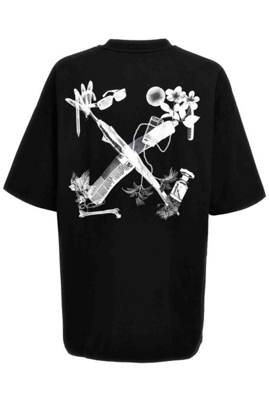  오프화이트 반팔 티셔츠 OMAA161S24JER0021006 Black - OFF WHITE